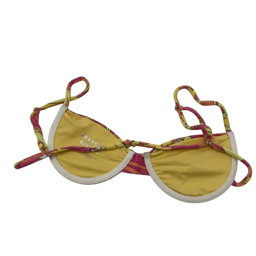 Frankie's Bikinis Maggie Terry Underwire Bikini Top in peace terry